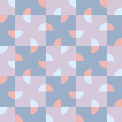 A simple and clear geometric ornament for decorating any surfaces or things. Seamless pattern.