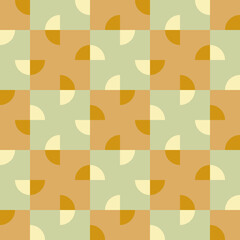 A simple and clear geometric ornament for decorating any surfaces or things. Seamless pattern.