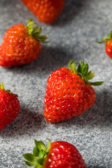 Raw Red Organic Sweet Strawberries