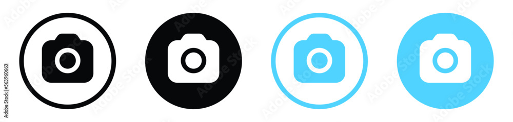 Poster camera icon, photo camera vector icon symbol. snapshot, capture, picture icons in filled, thin line,