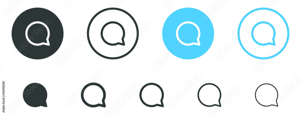 Poster comment icon speech bubble symbol, vector chat message icon. talk, comments, talk icons. talk messag