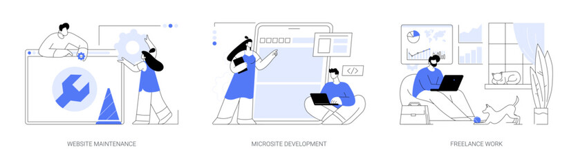 Plakat Frontend development abstract concept vector illustrations.