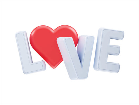 Love specials 3d vector icon illustration