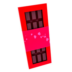 3D Chocolate Boxes Render Valentine's elements