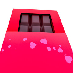 3D Chocolate Boxes Render Valentine's elements