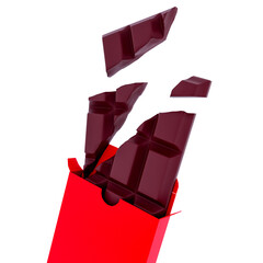 3D Chocolate Boxes Render Valentine's elements