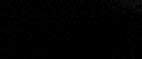 Flying dust particles on a black background, abstract real dust floating over black background for overlay, night sky graphic resources star on snow effect background 