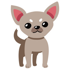 Cartoon chihuahua dog for design.