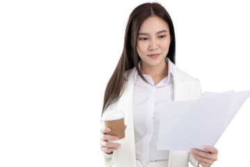 Business woman analyzing data graph in private office room, Presents Graph data and plan marketing strategies for executives who attend team meetings to analyze and develop for business.