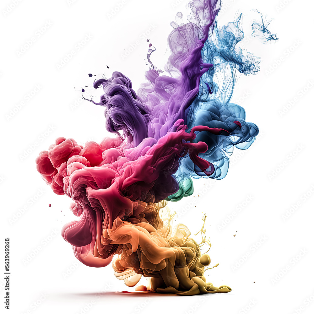 Aufkleber a close-up of some water splashing - generative ai