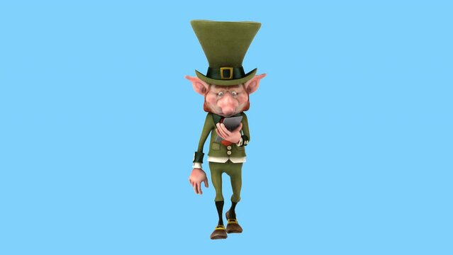 Fun 3D cartoon leprechaun (with alpha channel included)