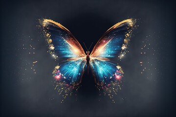 magic butterfly created with Generative AI technology