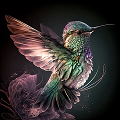 a bird with its wings spread - Generative AI