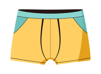 Men underwear design vector in flat style. Boy underpants. Doodle male slimming or swimming underwear clothes.