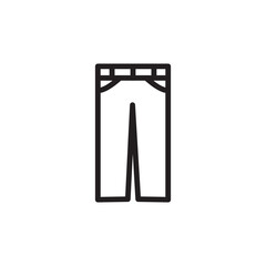 Trouser icon vector logo design template