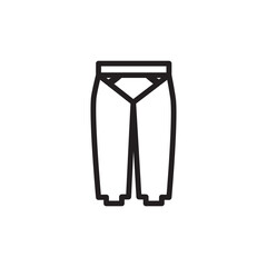 Trouser icon vector logo design template