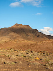 Sunny mountain in Barranco del Roque
