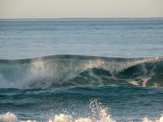 Ocean waves in front of the beach
