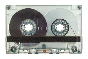 Transparent vintage audio compact cassette