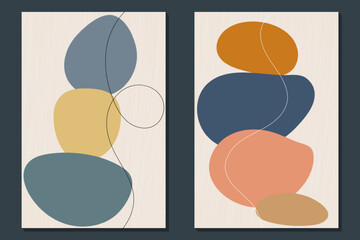 Scandinavian design. Home decor. Modern abstract painting.