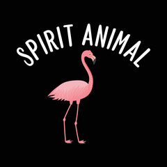 Flamingo Spirit Animal T Shirt Cool Funny Gift