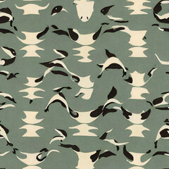 military camouflage pattern with dolphins - Floya FYN047 © Gradi