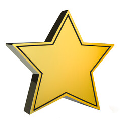 3d golden star