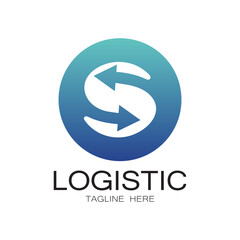 logistics logo icon illustration vector design  distribution symbol  delivery of goods  economy  finance