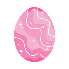 pink spring egg painted