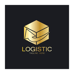 logistics logo icon illustration vector design  distribution symbol  delivery of goods  economy  finance