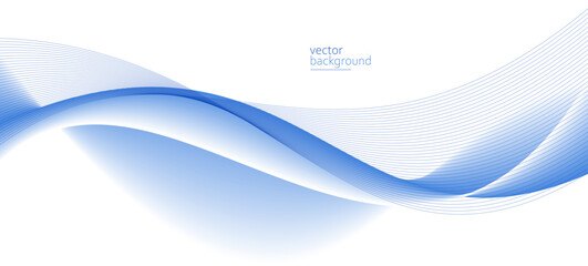 Smooth flow of wavy shape with gradient vector abstract background, light blue design curve line energy motion, relaxing music sound or technology.