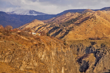 Fototapeta na wymiar Landscape near Garni village. Armenia