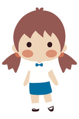 Cute cartoon Boy & Girl Thai student