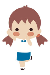 Cute cartoon Boy & Girl Thai student