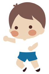 Cute cartoon Boy & Girl Thai student