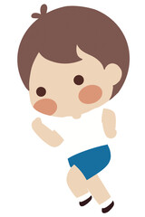 Cute cartoon Boy & Girl Thai student