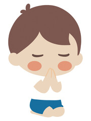 Cute cartoon Boy & Girl Thai student