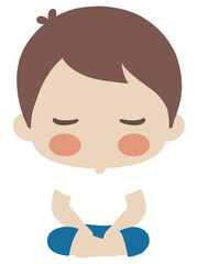 Obraz premium Cute cartoon Boy & Girl Thai student