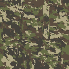 Abstract pattern in green tones imitating military camouflage. Spotted background for fabric, camouflage, texture and textiles.