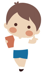 Cute cartoon Boy & Girl Thai student