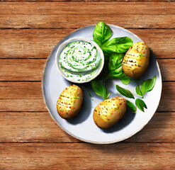 Pellkartoffeln mit Quark