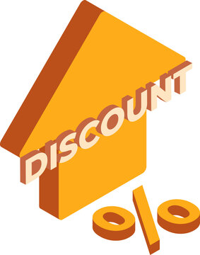 Double discout for sale,super discount,box discount.Sale banner banners special offer discount tags isometric vector concept.