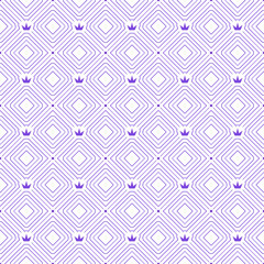 Seamless pattern of crown and lines for texture, textiles, packaging, simple backgrounds and creative design