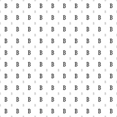 Square seamless background pattern from geometric shapes are different sizes and opacity. The pattern is evenly filled with big black bitcoin symbols. Vector illustration on white background