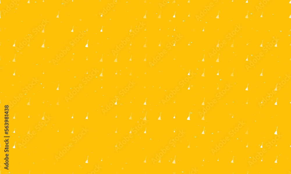Poster seamless background pattern of evenly spaced white broom symbols of different sizes and opacity. vec