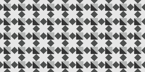 Black and white diamond triangles seamless pattern