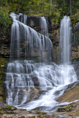 Fototapeta na wymiar Weissbach Wasserfall bei Inzell, Bayern, Deutschland