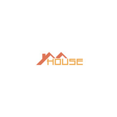 Simple House logo design isolated on white background