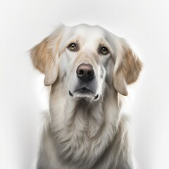 Golden Retriever Dog Photo Studio, Purebred puppy, pedigree pet, Generative AI