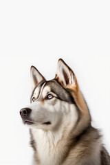 Obraz premium The image of a beautiful husky dog, Generative AI
